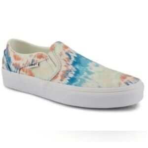 Vans Shoes Womens Asher Tie Dye Slip On Skate Sneakers Size 9